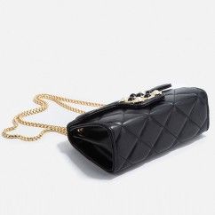 Soft PU Leather Women’s Shoulder Crossbody Bag Chic Quilted Underarm Bag Small Chanel-Style Handbag