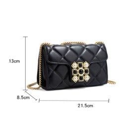 Soft PU Leather Women’s Shoulder Crossbody Bag Chic Quilted Underarm Bag Small Chanel-Style Handbag