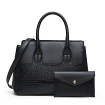 Women's PU Leather Crocodile Pattern Set for Single Shoulder Crossbody Bag Mother and Child Bag